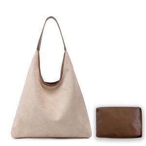 Elegant Cream and Brown Women's Tote Bag